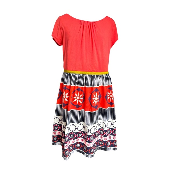 NWOT Boden Red and White Tiered Tie Front Sundress - Picture 3 of 6